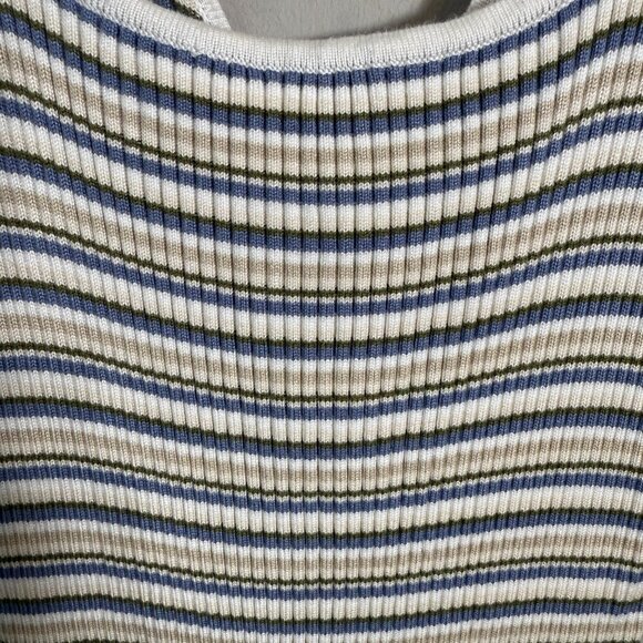 Abercrombie & Fitch Striped Knit Bodycon Mini Dress Women Large Reversible NWOT - Picture 7 of 13